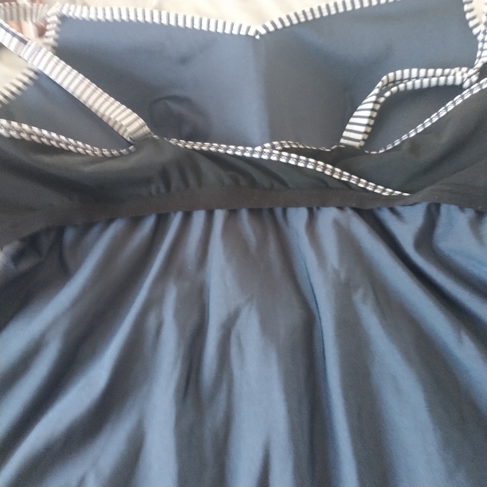 CACIQUE Navy Ruffle Tiered Tankini Top Swim 18 - Picture 8 of 8